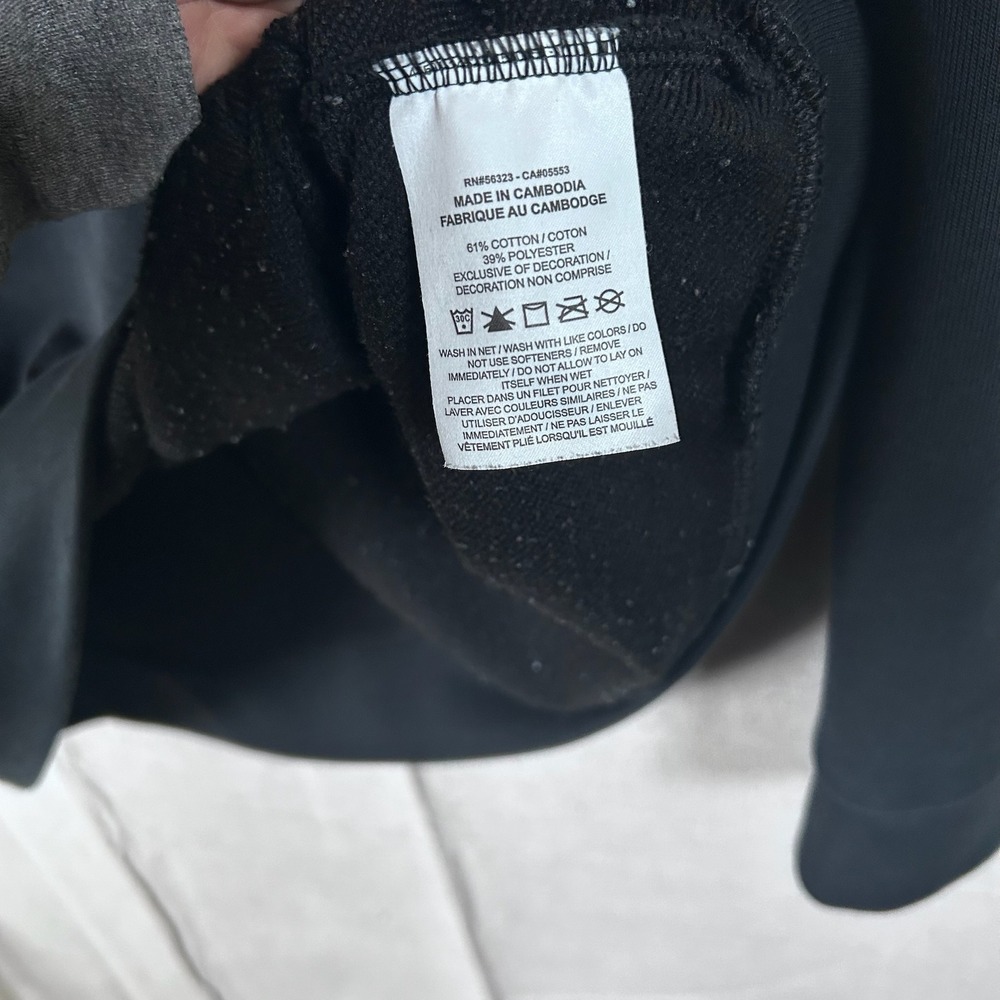 Nike Dri-FIT Pullover Hoodie Black White Oversized Swoosh Mens Medium CU6267-010 - Picture 4 of 7